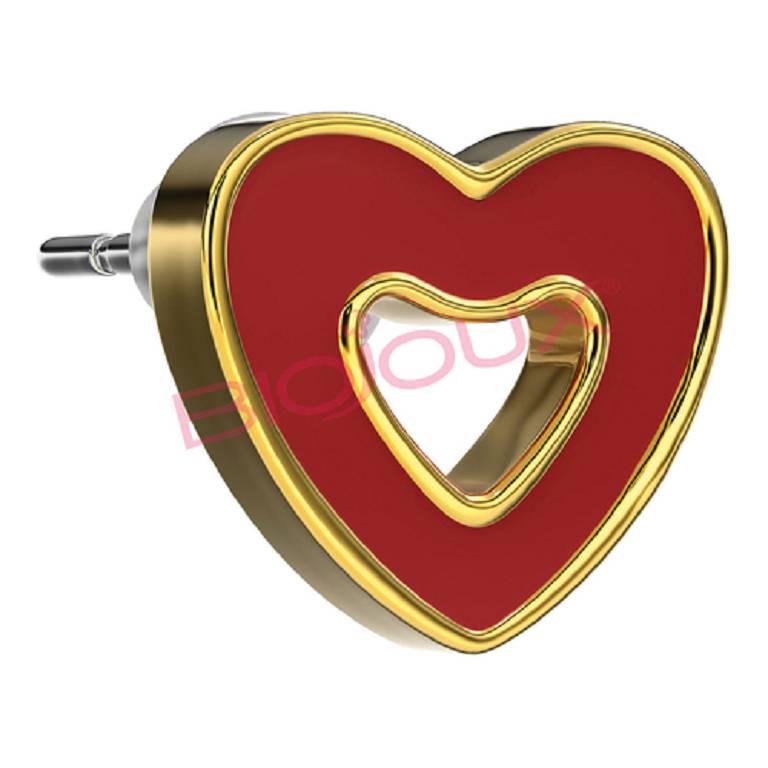 BJT715 ORECCHINI RED HEART GP